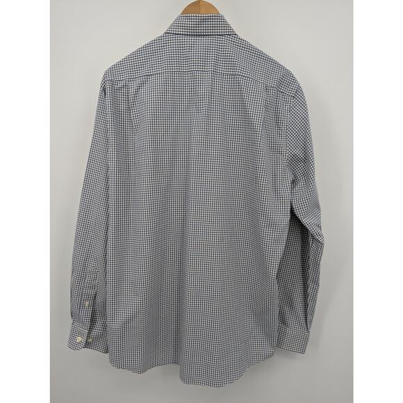 L.L. Bean Wrinkle Resistant 100% Cotton Medium White & Blue Button Down Shirt - Picture 3 of 6